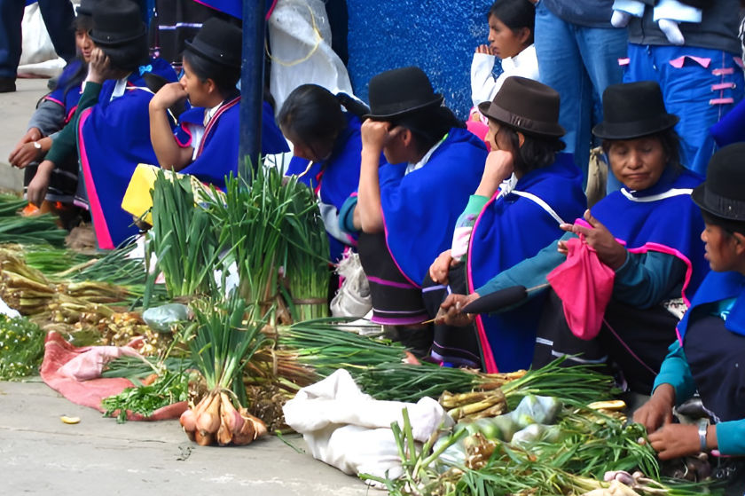 Indigenous market Silva, Cauca Colombia
