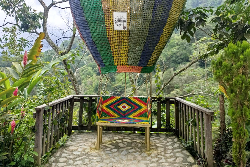 Entrance Marinka waterfall Minca Colombia